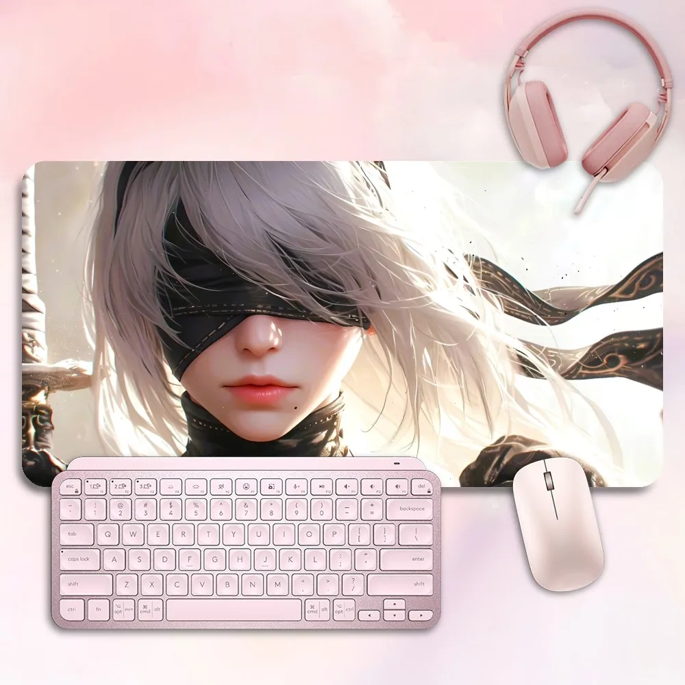 

Игровой коврик для мыши N-NieR Automata, компьютерный коврик для мыши для ноутбука, большой резиновый коврик для клавиатуры, Настольный коврик