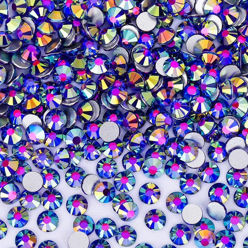 QIAO Kristall-Strasssteine, nicht heißklebend, flache Rückseite, SS6-SS30, Glitzer-Diamanten zum Aufkleben, Glitzersteine für Nagel-Make-up, Bastelarbeiten und Dekorationen – Detail 2