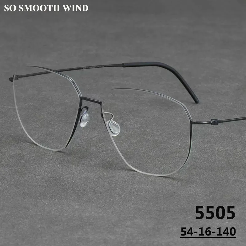 High Quality Denmark Brand Glasses Frame Pure Titanium Ultra Light 5505 Eyewear Men Woman Square Eyeglasses Spectacles Oculos