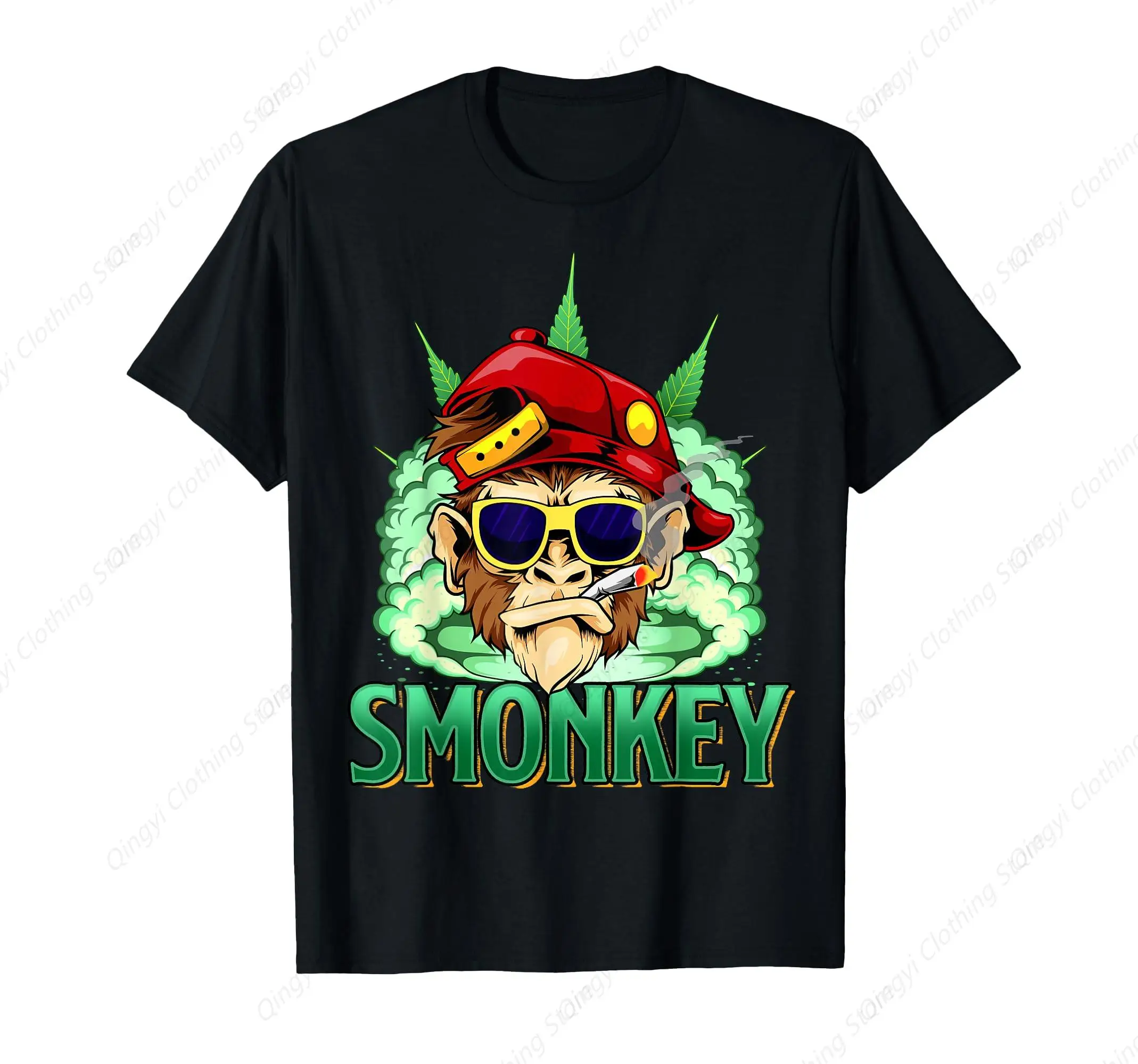

Cool Monkey Smoking Weed Joint Smonkey Marijuana 420 Pot T-Shirt