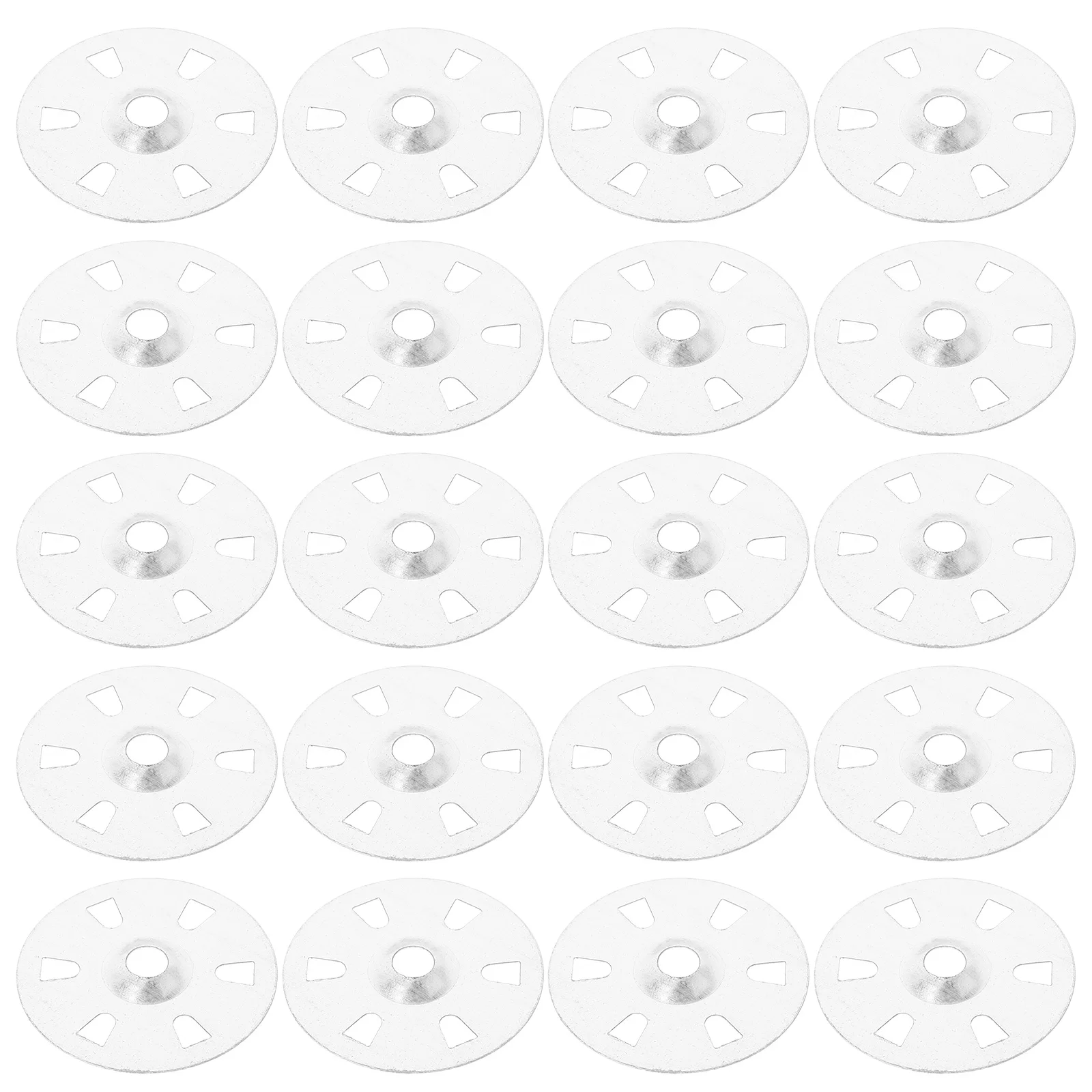 

100 pcs Stainless Steel Insulating Board Washers Six-Hole Gasket For Gypsum Wall Ceiling Drywall Repair Flat Metal Fasteners