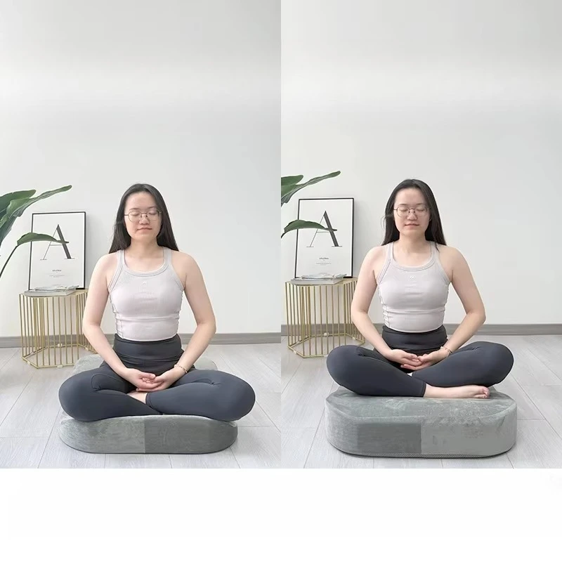 Large Comfortable Adult Meditation Mat Premium Yoga Pillow with Female Memory Foam Fill