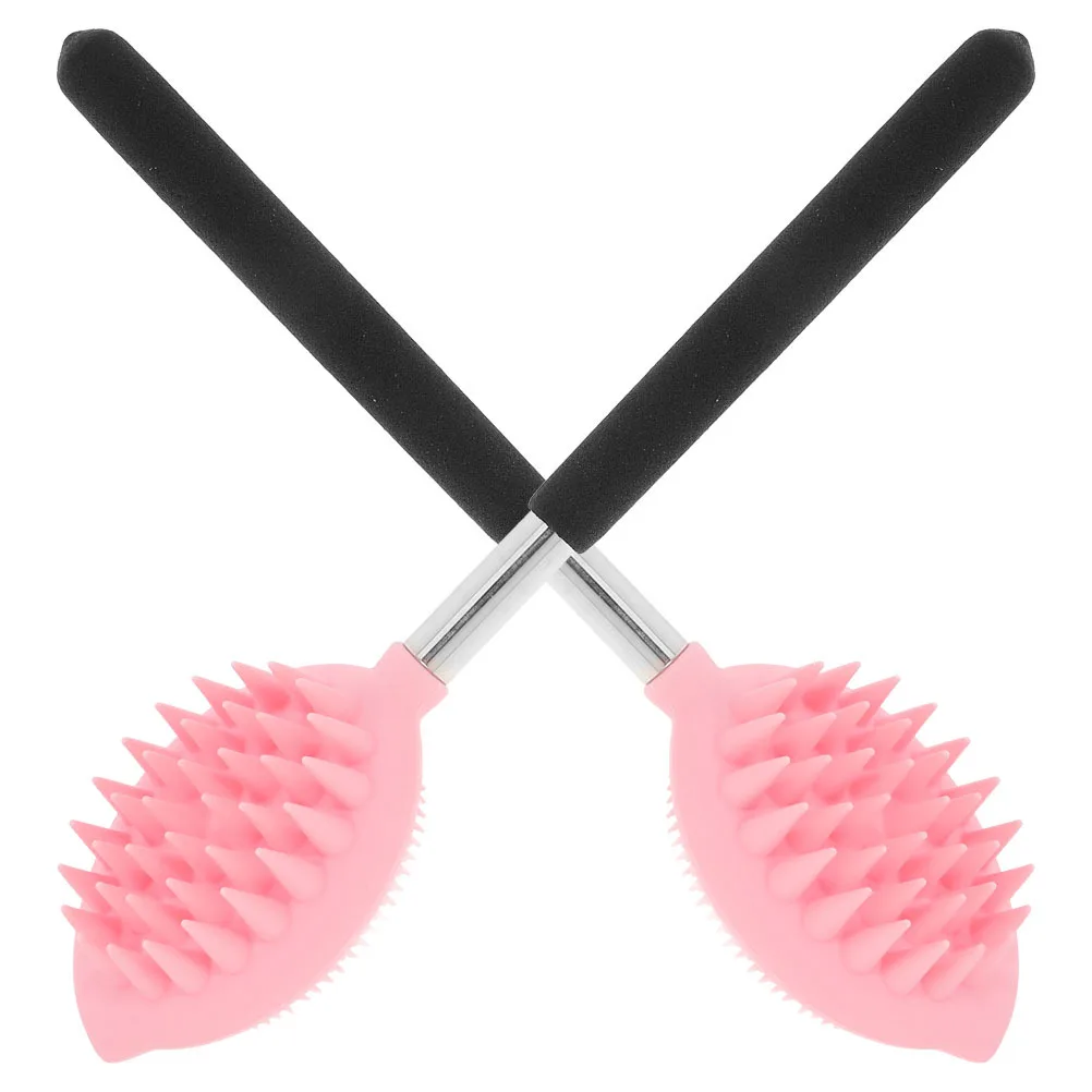 

2Pcs Silicone Bath Shower Brush Soft Body Scrubber Long Handle Back Cleaner Exfoliating Tool for Men Women Back Scratcher