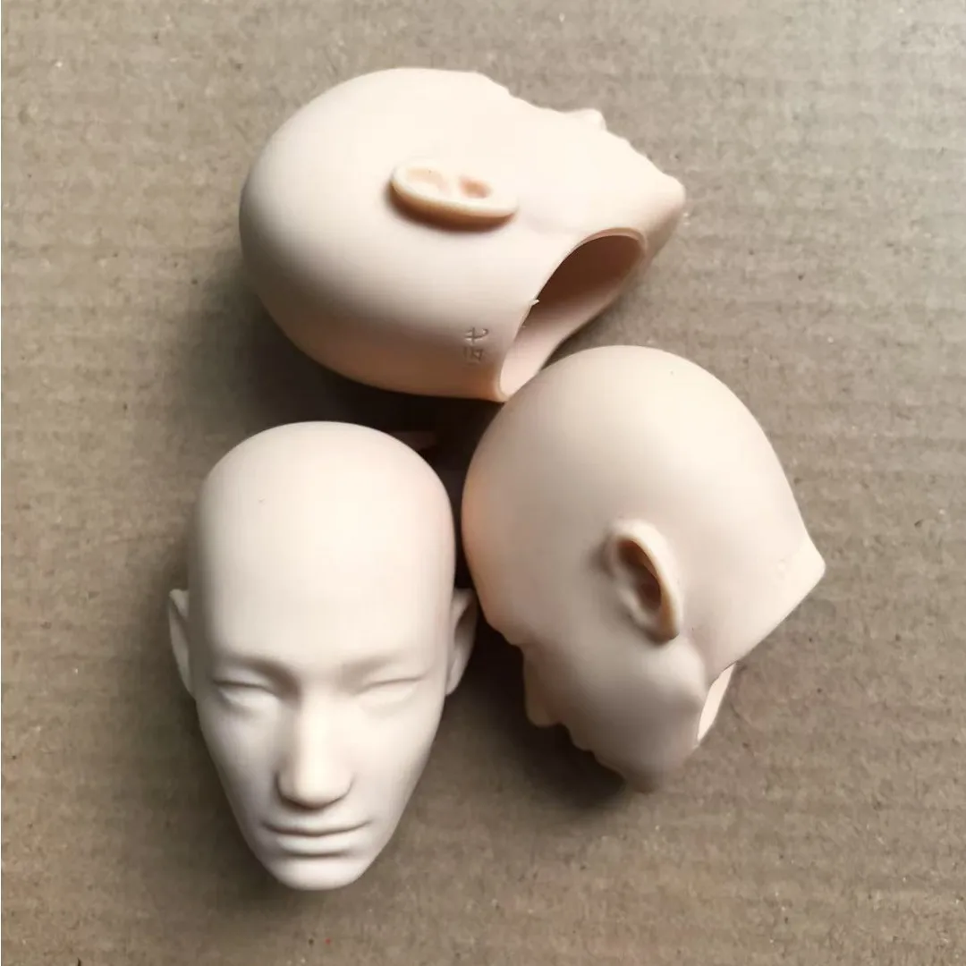 MENGF FR Color Bald Doll Heads Small Defectives With Black Dots Doll Heads Japan White Pink Beige Hungarian Latin Skin Doll Part