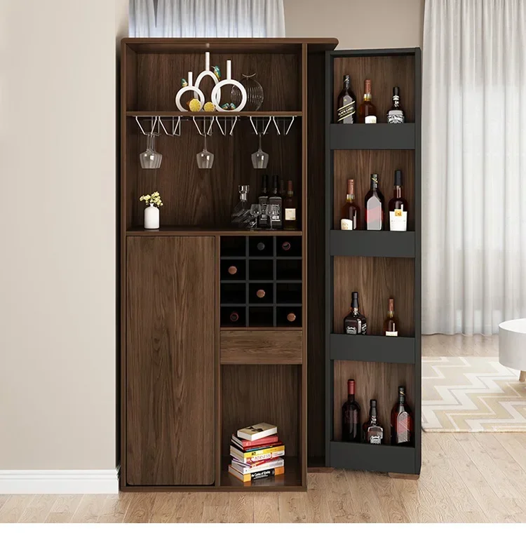 

--Extendable Corner White Bar Wine Drinks Storage Cabinet Home Furniture Design Multi-layers Wood Luxury Modern Panel