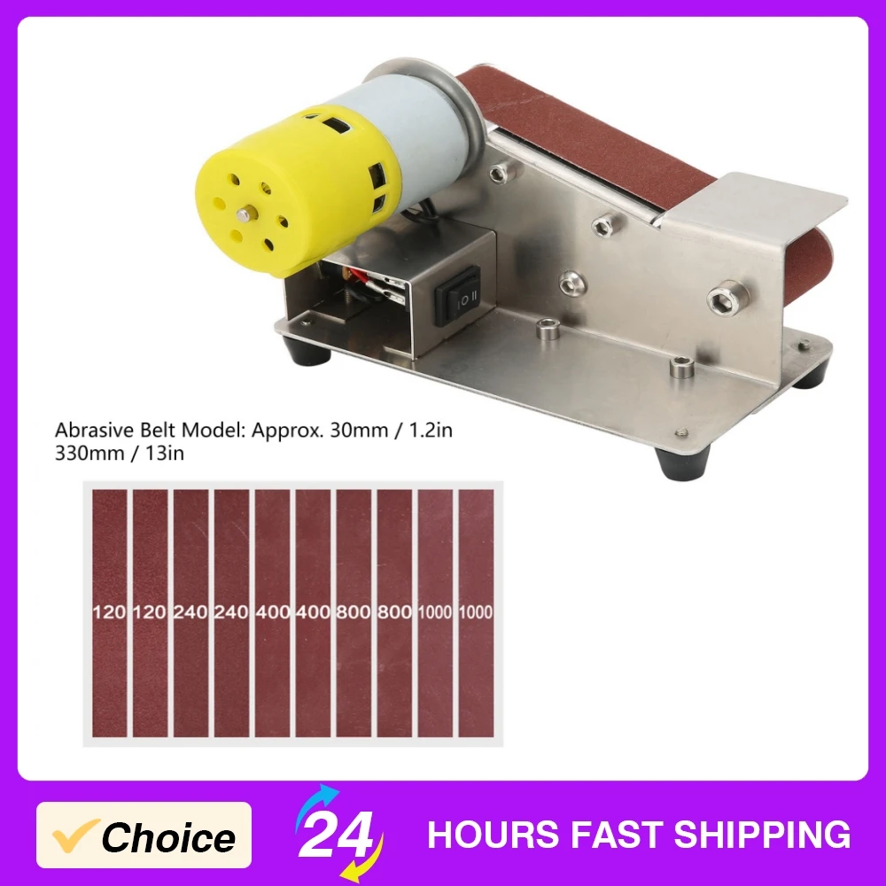 

Mini Electric Belt Sander 110-240V Bench Polisher Grinder 4500-9000r/min 150W AC Wood Metal Knife Tools DIY Knife Sharpener