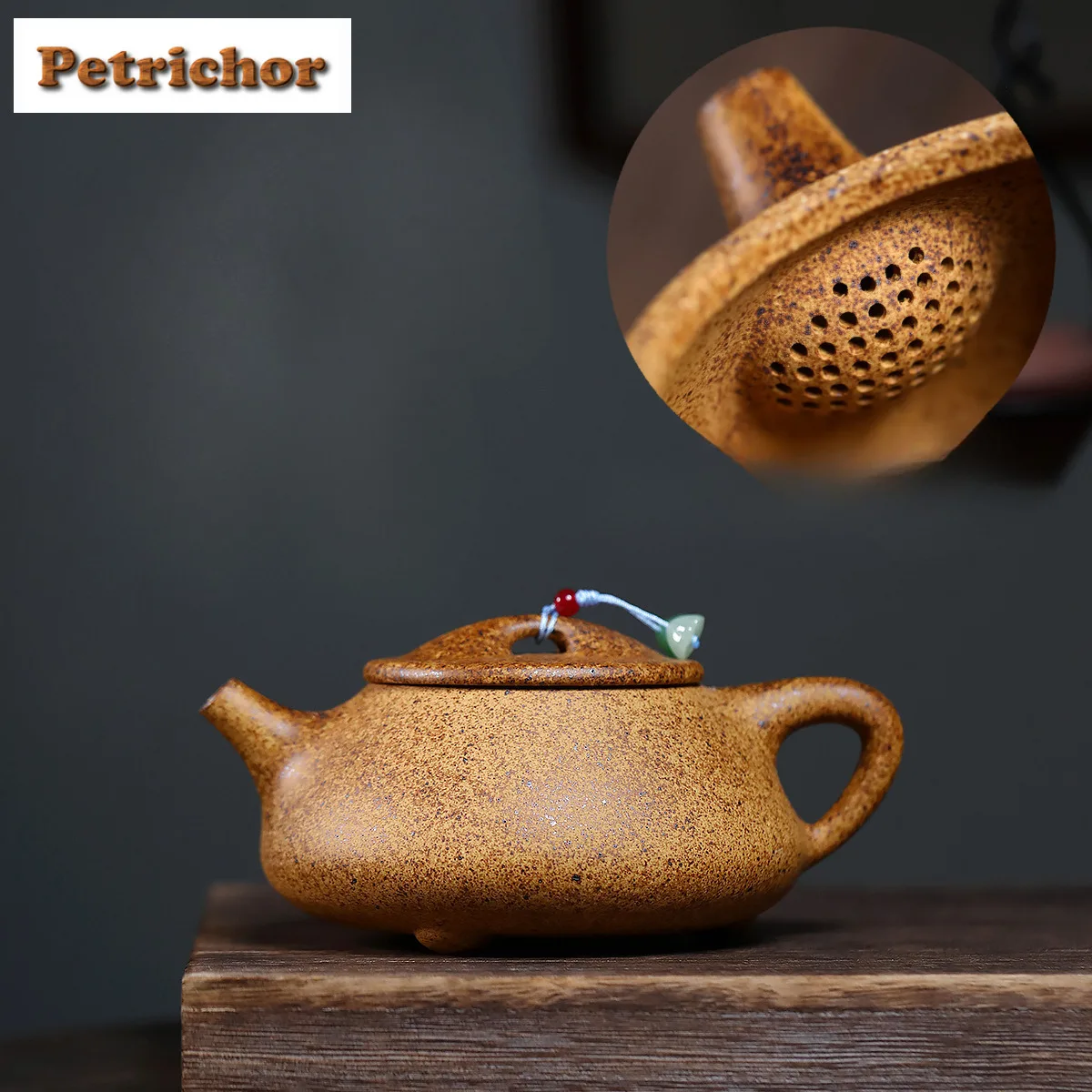 

350ml Yixing Purple Clay Teapots Handmade Stone Scoop Pot Raw Ore Wood-fired Porcelain Mud Tea Brewing Kettle Zisha Tea Set Gift