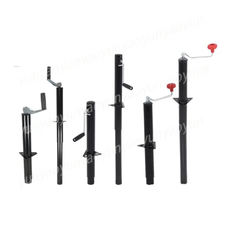 A‑Frame Trailer Jack Manual Crank RV Stabilizer Leg Lifting Retractable Wheel Connector