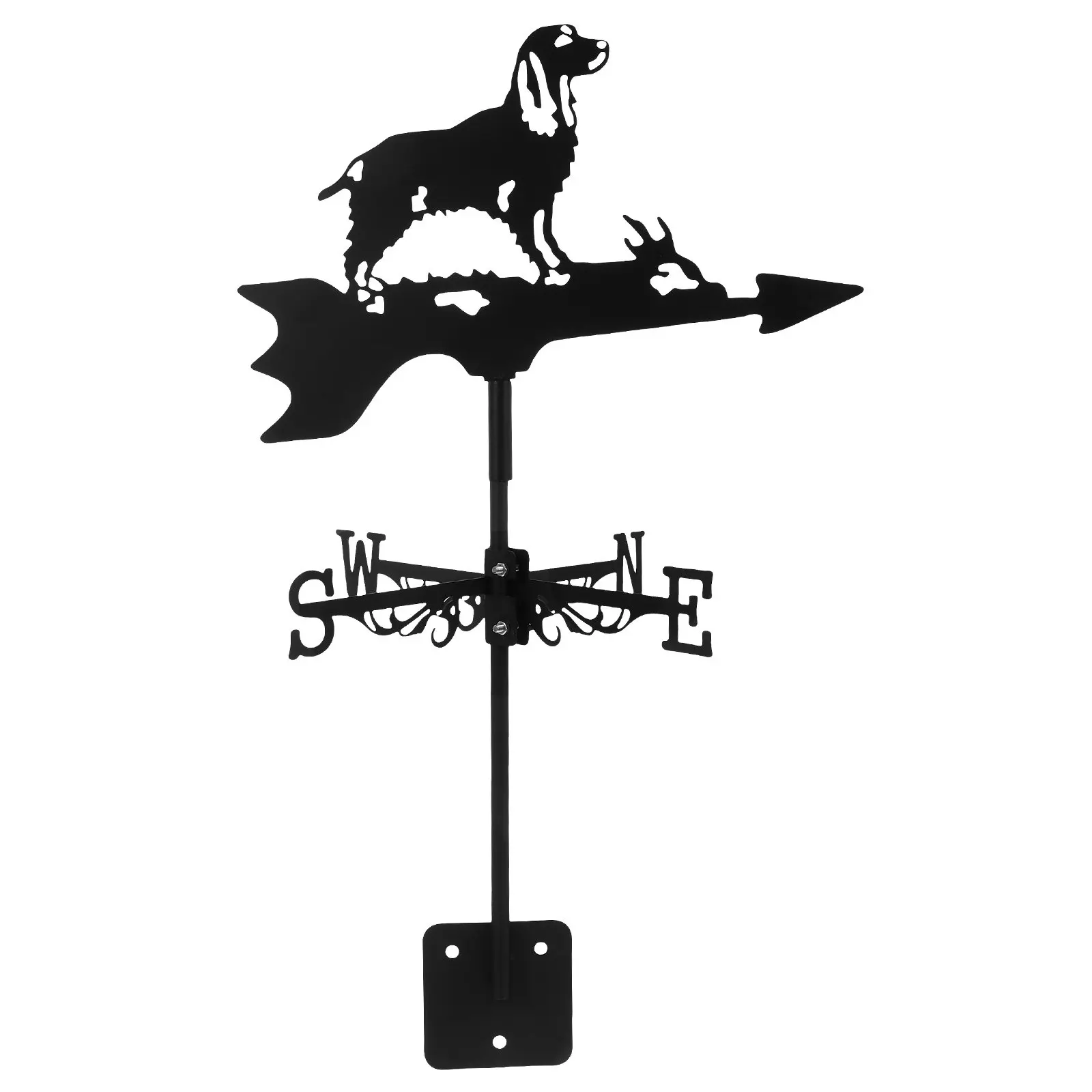 Collie Dog Weather Vane Iron Decorative Outdoor Weathervane Roof Mount Garden Yard Wind Direction Indicator Garden Decoration