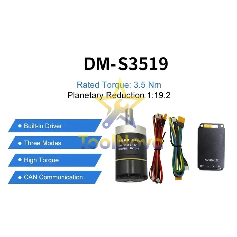 2026Hotsale* Foxtech DAMIAO DM-S3519 High Torque 3.5Nm CAN Bus Wide Supply BLDC Planetary Gear Motor for Light Industrial