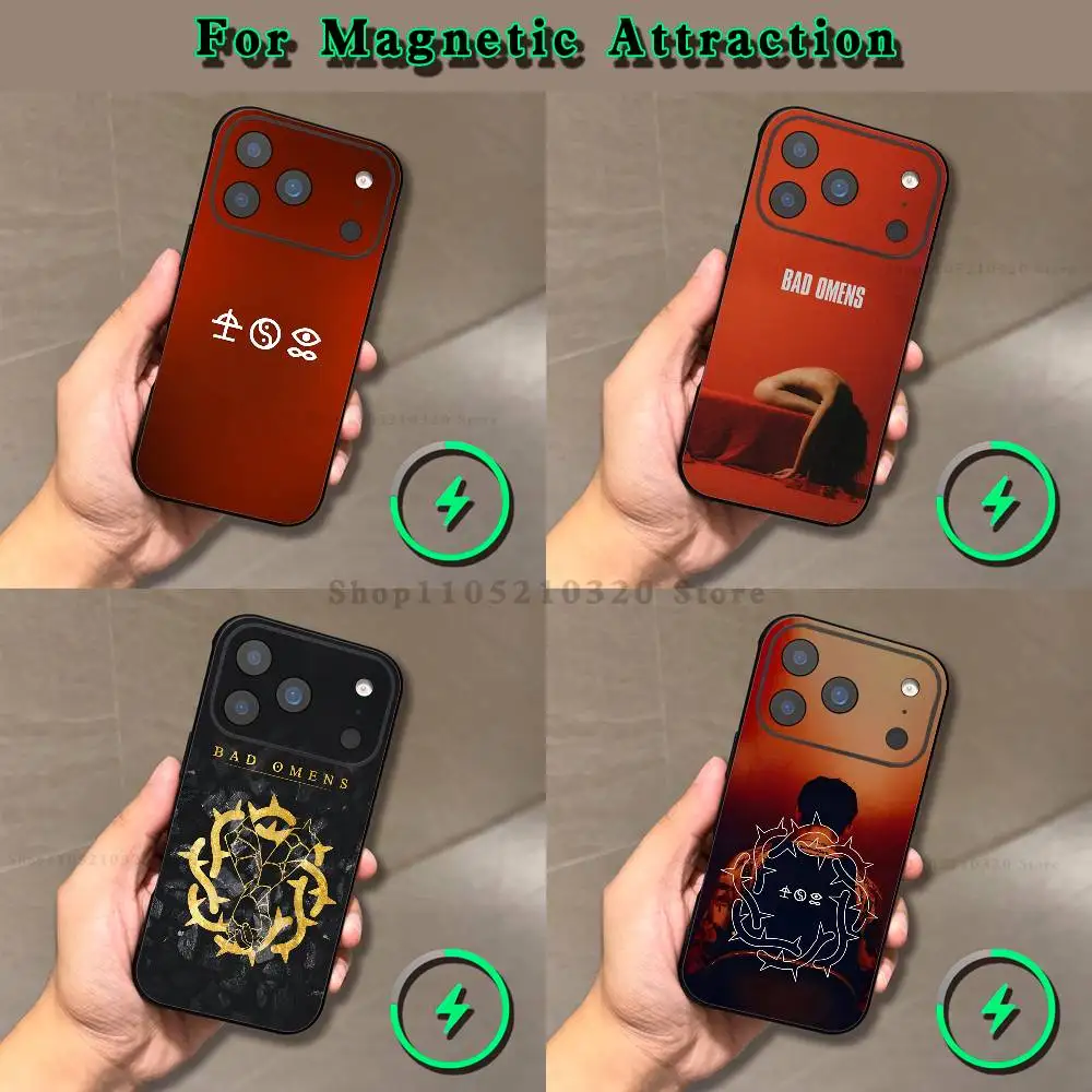 

Band Bad O-Omens Phone Case For iPhone 17,16,15,14,13,12,11,Pro,Max,Plus,E,Air,Mini Magnetic Magsafe Frosted Clear