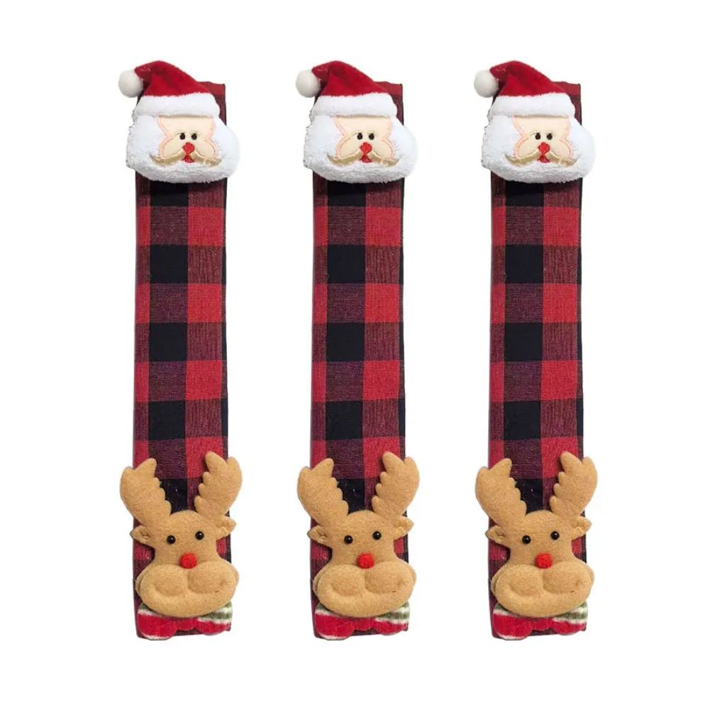 Festive Home Decor Christmas Handle Covers Microwave Handle Cover Flexible Design For Handles For Kitchen Appliances