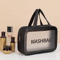 Travel Origanizer Extra Large Transparent Dry Wet Separation Makeup Bag for Traveling and Home PVC Handheld Storage Bag