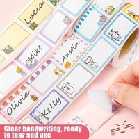 1 Roll of 350 cute creative name stickers handwritten self-adhesive stickers office and school supplies