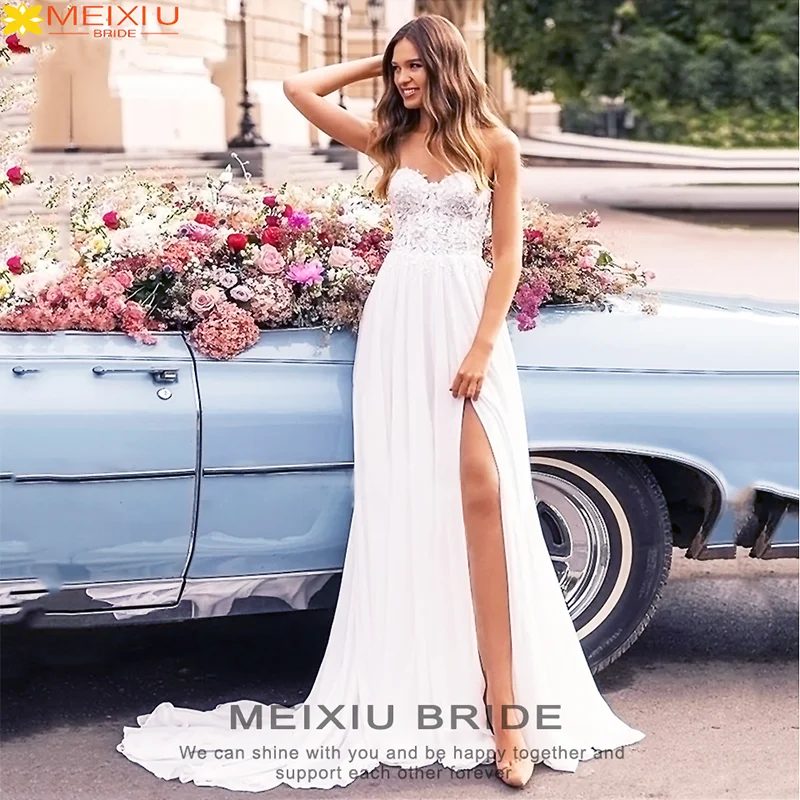 Robe de Mariée Sexy Sans Bretelles, Personnalisée, Élégante, Princesse, Voyage, Formelle, Tout ce qui est pour Femme, Nouvelle Collection 2023