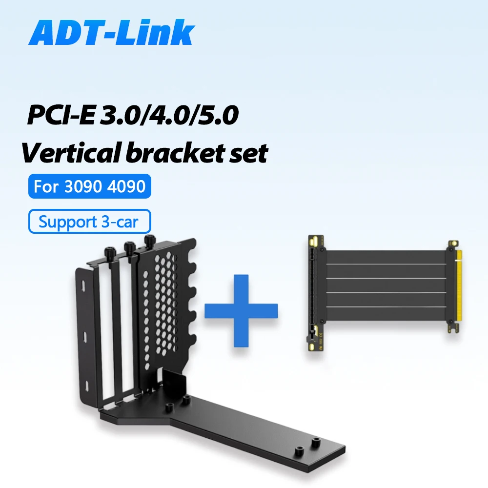 PCI-E 3.0 4.0 5.0 X16 PGU Extension Cable Riser Vertical Bracket Set for 3090 4090 Supports 3-car Thick Graphics Card Customized
