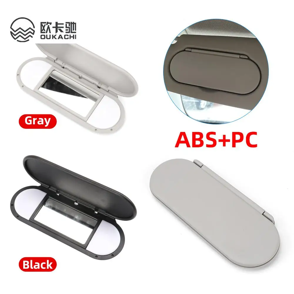 Car Roof Sunvisor Sun Visor Makeup Mirror Glass Cover Light Lamp Cap Lid For-BMW Mini F54 F55 F56 F60 2015-2020 Grey