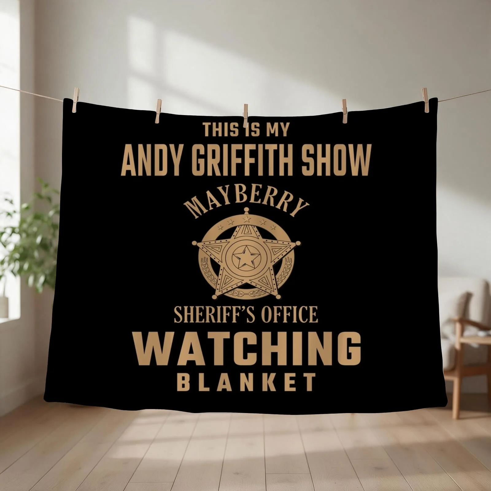This Is My Andy Griffith Show Watching Blanket Funny Retro TV Throw Blanket For Baby Summer Personalized Gift bed plaid Blankets