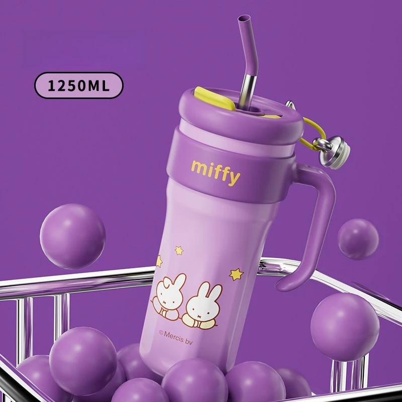 Miffy Kawaii Anime Rabbit 316 Stainless Steel Thermos Cup Good Looks Double Drink Cute Large Capacity Student Coffee Water Cup