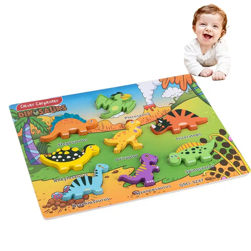 Dinosaur Puzzle Animal Jigsaw Puzzles Montessori Preschool Educational Learning Toy Gift For Boys And Girls