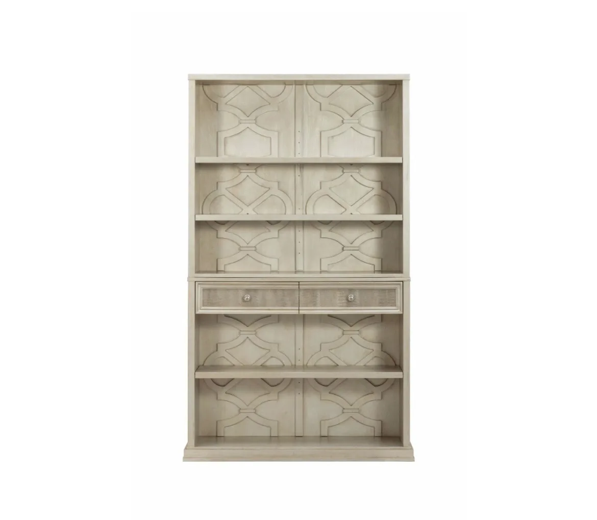 Retro and old bookcase French engraving display case Champagne Mori storage decoration Doorless bookshelf