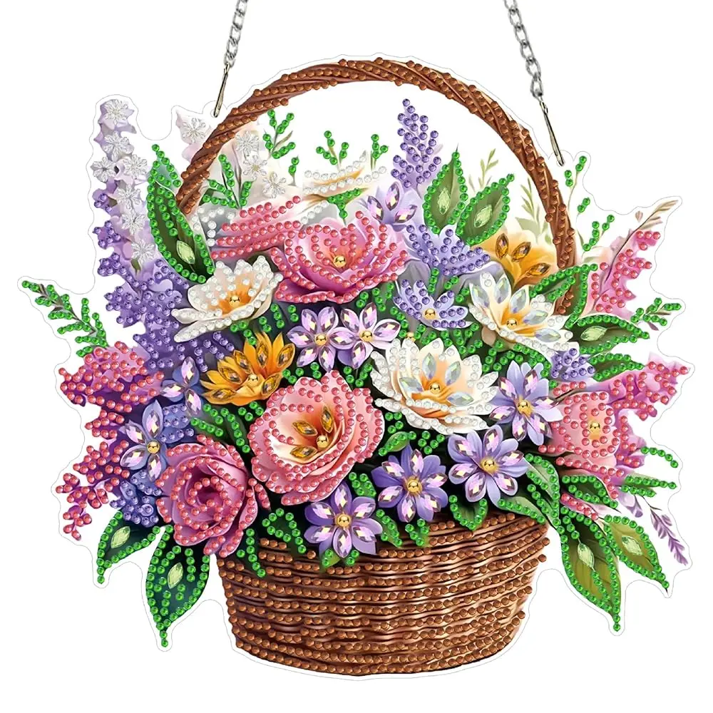 

Набор для создания картин из стразов «Цветы» для взрослых, стразы особой формы, акриловые 5D-картины из стразов, подвески для окон, декор для дома