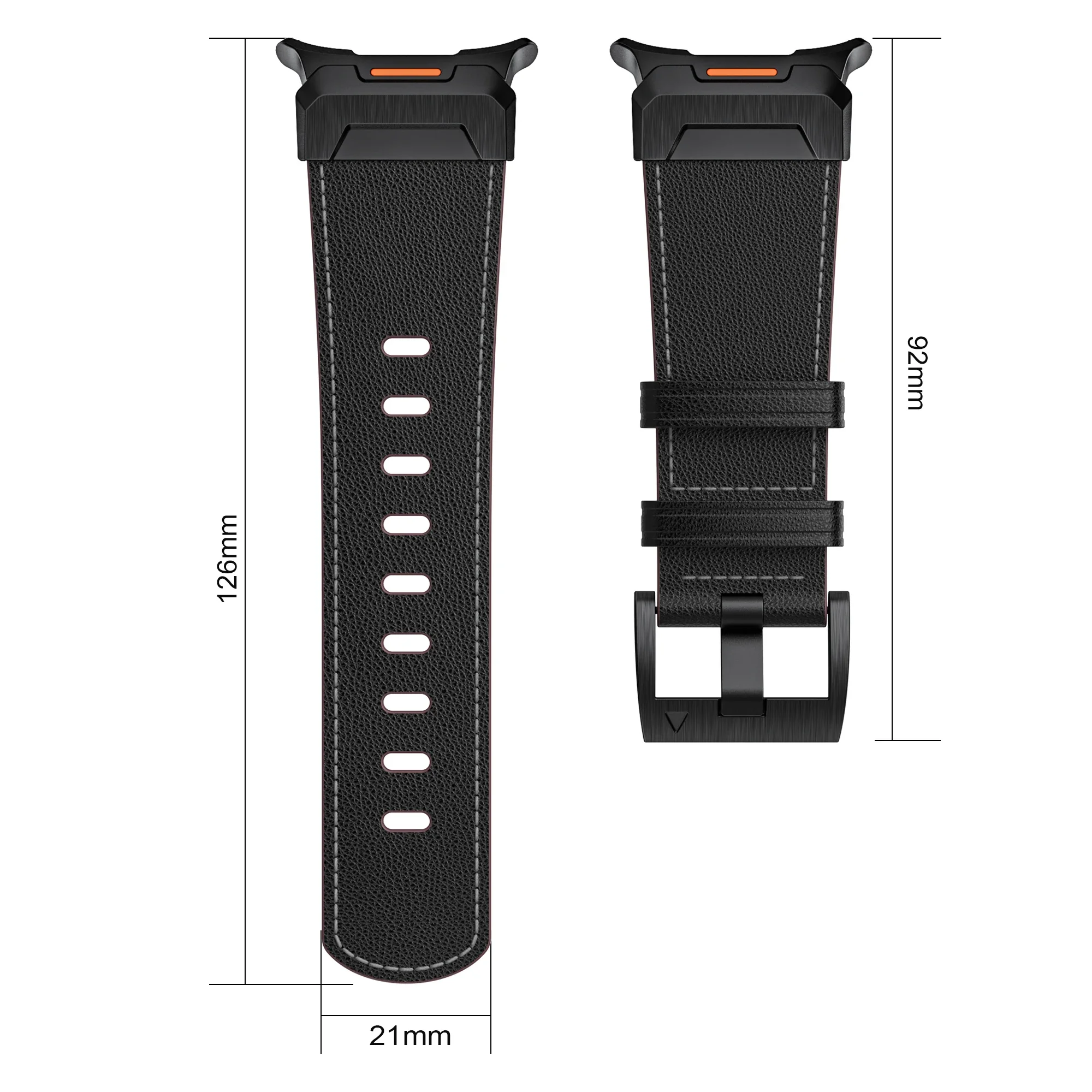 Metal+Leather Strap for Samsung Galaxy Watch Ultra 47mm 2025 Business Bracelet Accessories for Galaxy Watch 8-7 Ultra 47mm Band