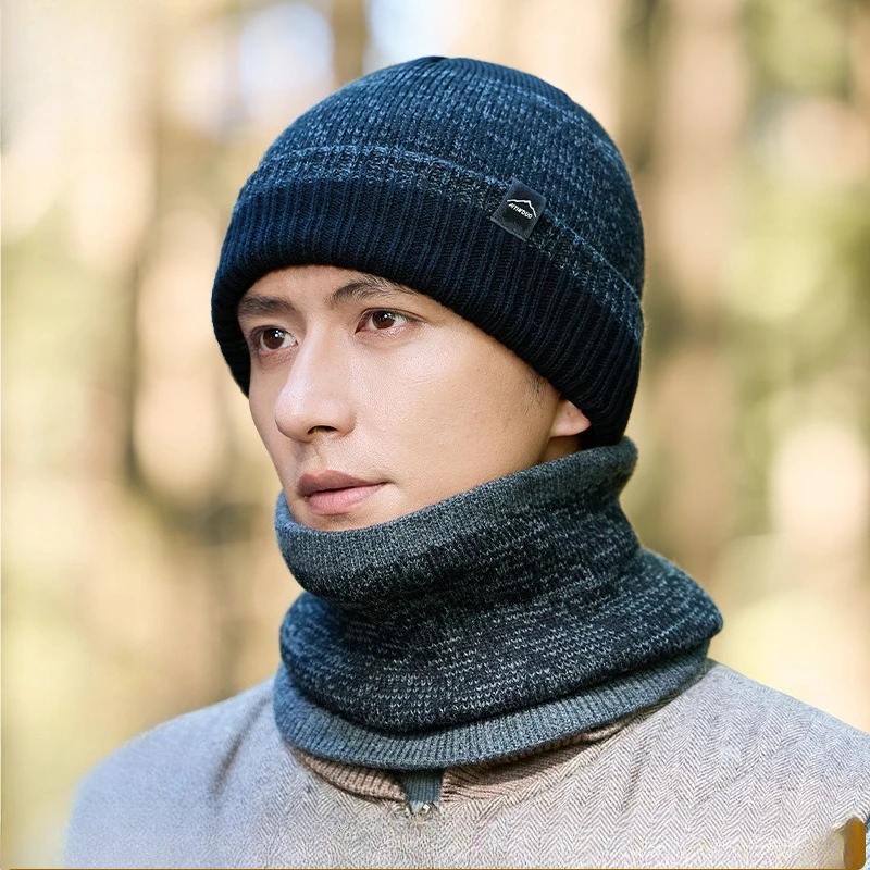 Fashion Autumn and Winter Warm Knitted Hat Windproof Cold Hat Outdoor Cycling Skiing Hiking Mountaineering Versatile Plush Hat