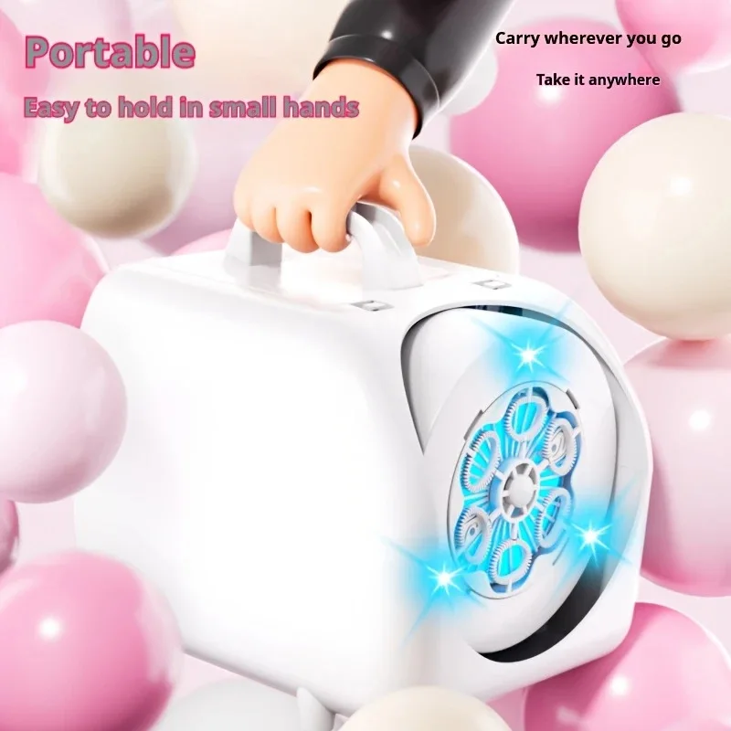 ไฟฟ้ามือถือ Stage Bubbles เป่าไฟ LED แบบพกพาเด็กอัตโนมัติ Maker Bubbles ของเล่นงานแต่งงานกลางแจ้ง Prop เกม