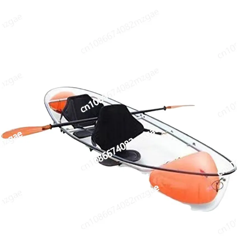 PC polycarbonate transparent boat water park kayak paddle Internet celebrity glass boat