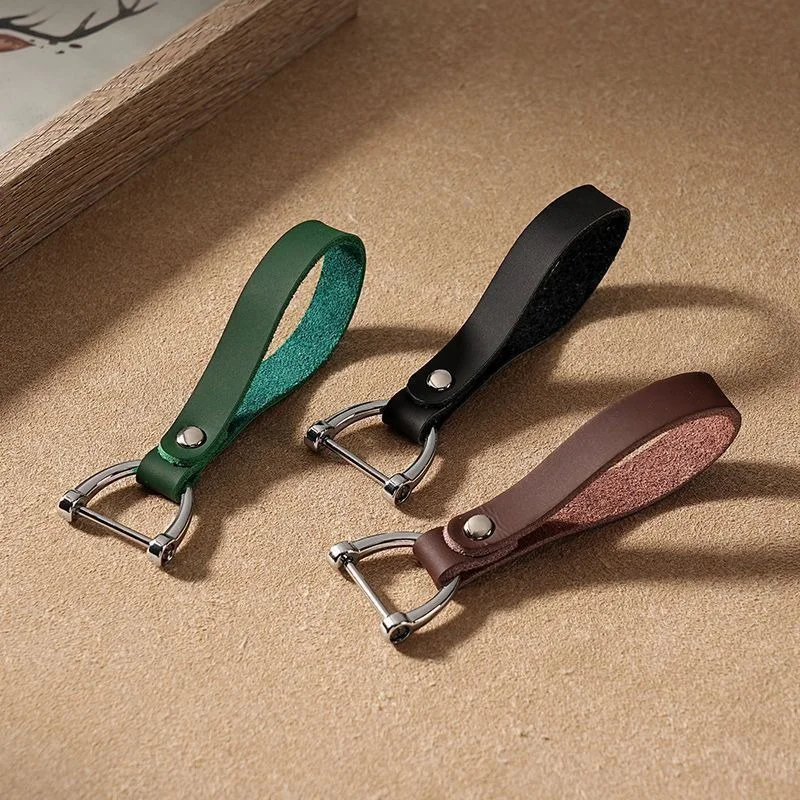 سلسلة مفاتيح متعددة الألوان من جلد البولي يوريثان مع إبزيم معدني #4