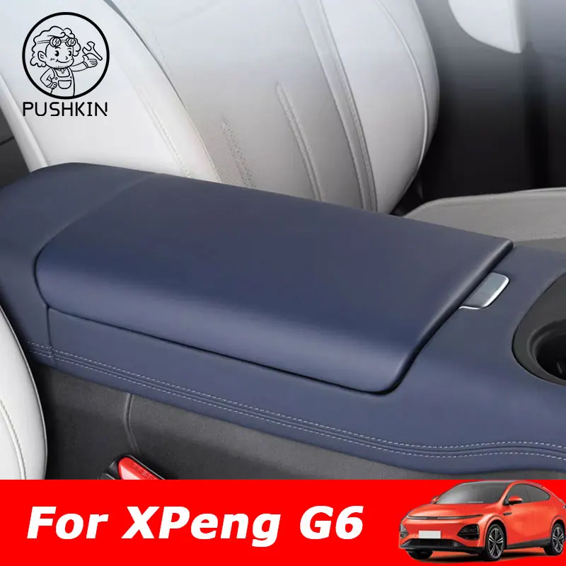 

For Xpeng G6 Central Armrest Box Cover Protective Leather Cover Interior Accessories Decoration Modification Automotive Parts