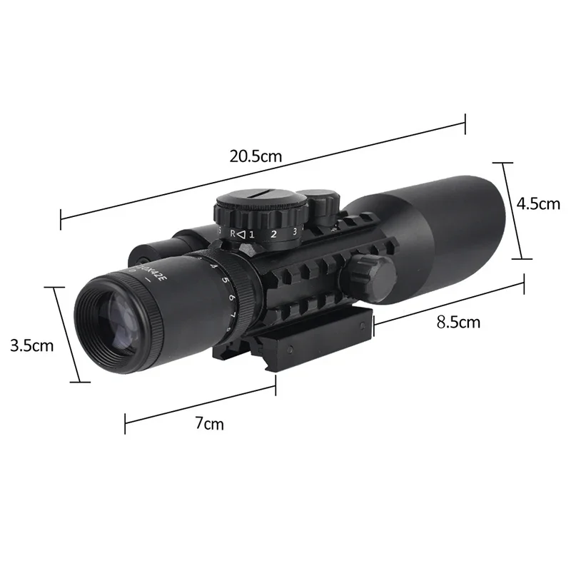 Imagem -05 - Escopo de Mira Laser Red Dot Riflescope Reticles Iluminados Verdes Vermelhos Scopes Rifle para Espingardas Carbine 22 mm 11 mm Rail 310x42