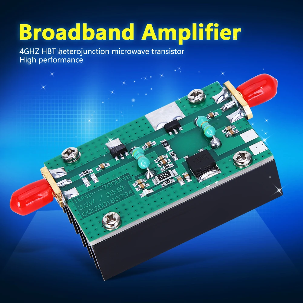 RF Power Amplifier 3.2W Transmitter 1MHz&#8209 700MHZ HF FM VHF UHF High Frequency Broadband Broadband Amplifier Radio Amplifier