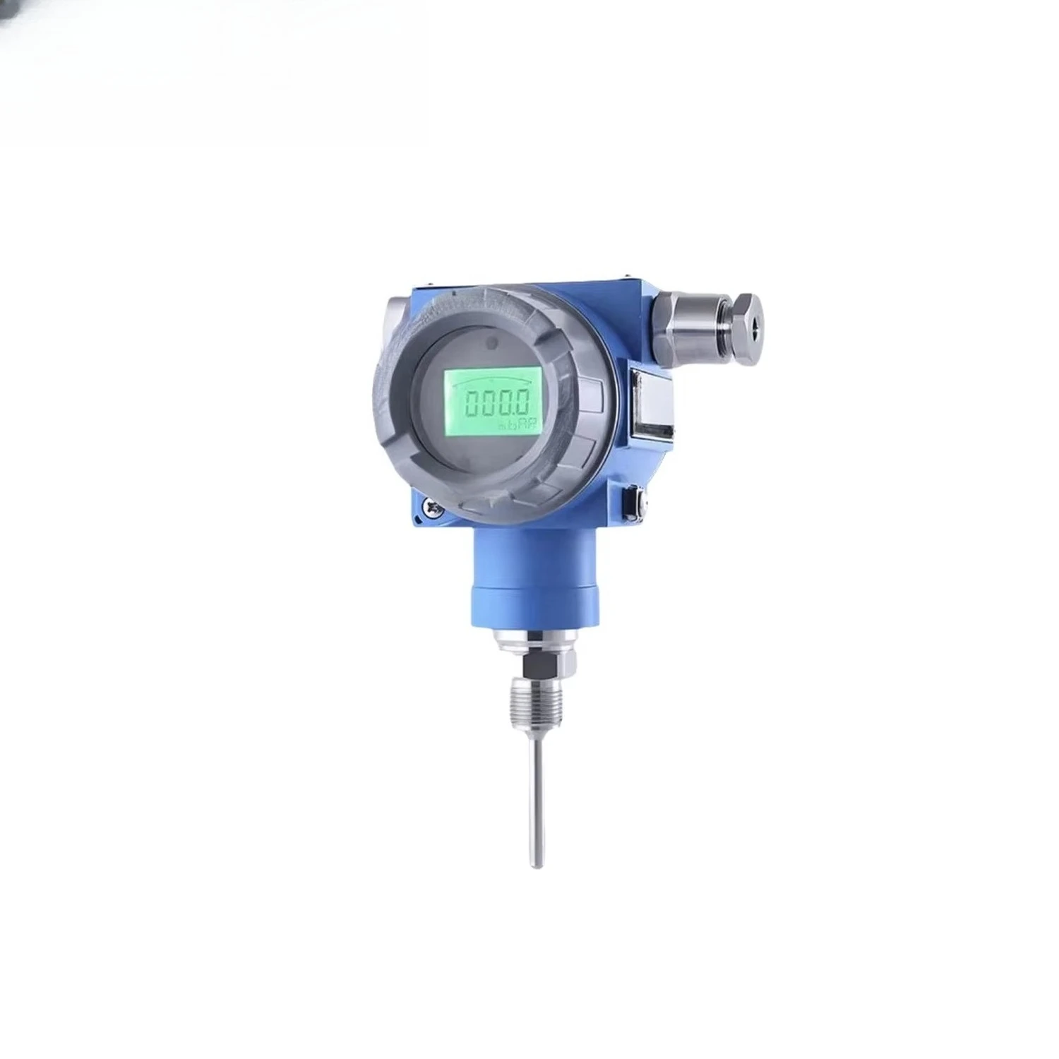 Liquid or Gas Digital Waterproof Threaded Temperature Transmitter with Stainless Steel Probe