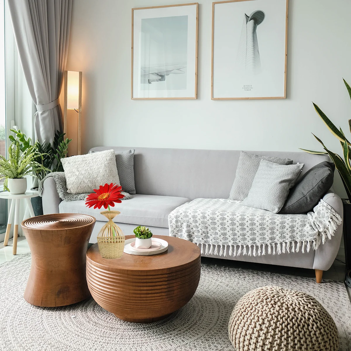 

1pc Bamboo Woven Vase Handmade Flowerpot For Home Office Decor Creative Plant Container Flower Basket Room Flower