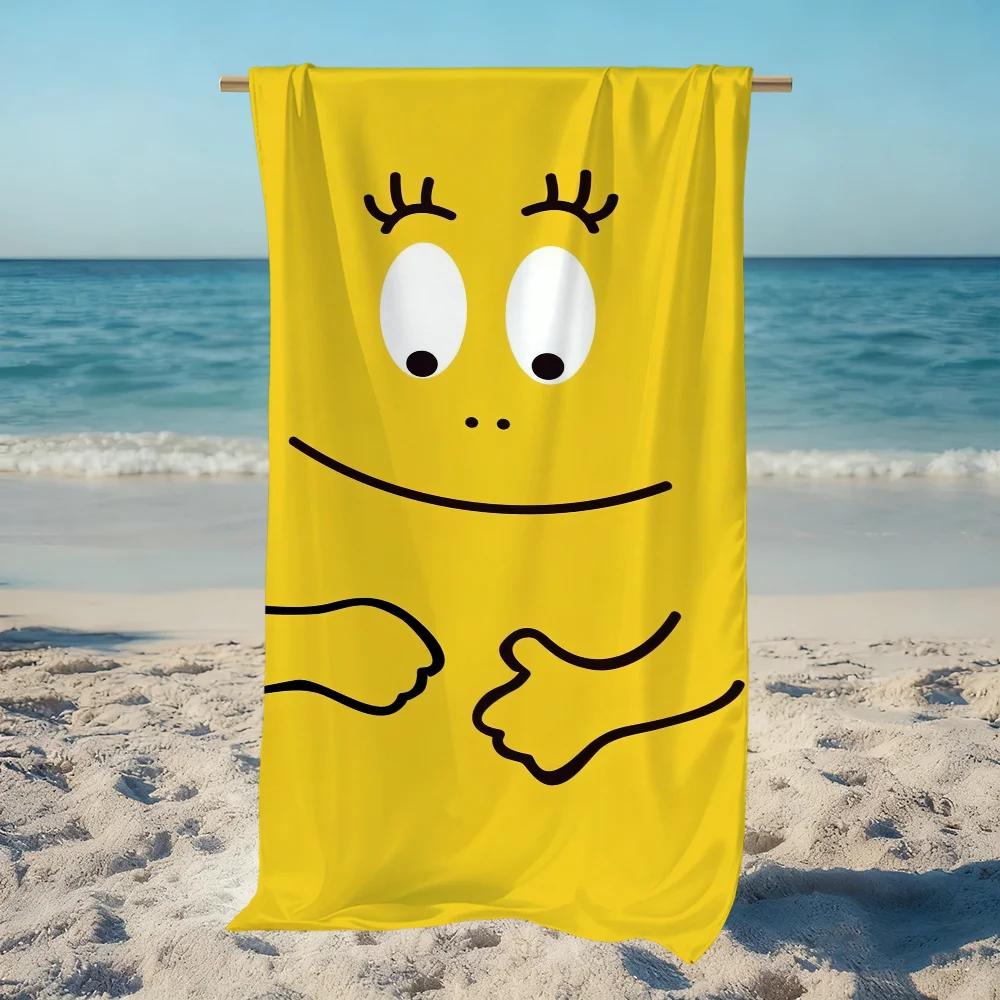 Bb-Barbapapas-S Cartoon Towel Beach Quick Dry Soft Pool Towels Gift for Travel Gym Shower Camping Sports