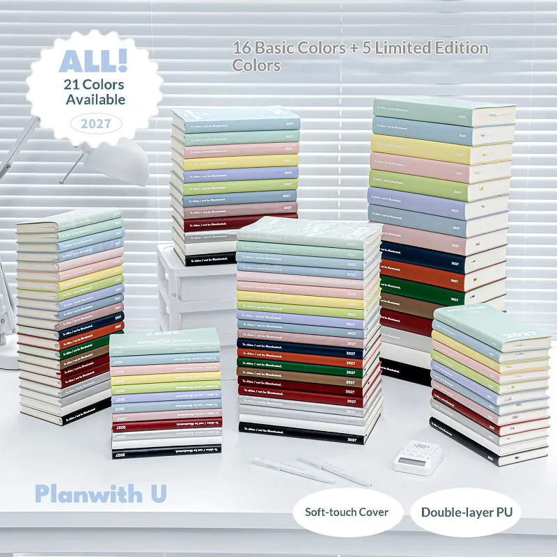 Planwith 2027 Minimalist Annual Notebook & Daily Planner,Weekly / Monthly Plans with To-Do Lists and Time Management Journal