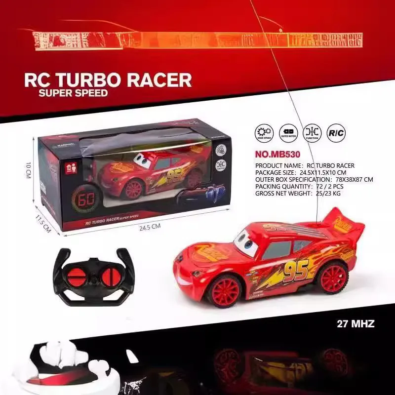 Cars Rc Model Toys Lightning Mcqueen 1:24 4 Way Racing Car Electric Remote Control Car Simulation Racing Model Kids Gift