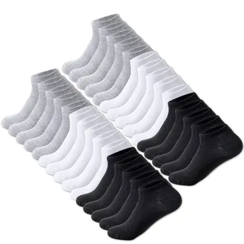 10/30pairs للجنسين عادية عادي اللون قارب الجوارب رقيقة تنفس مريح امتصاص العرق منخفضة قطع الكاحل الجوارب للنساء