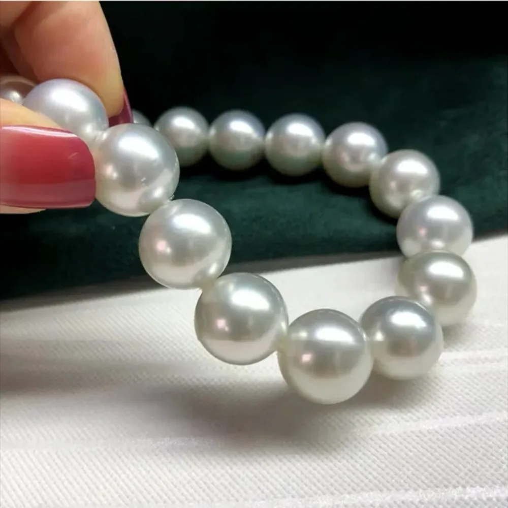 Wholesales Designer Jewelry Big 14mm White Sea South Shell Pearl Necklace Women In Choker Necklaces Fashion Jewellery