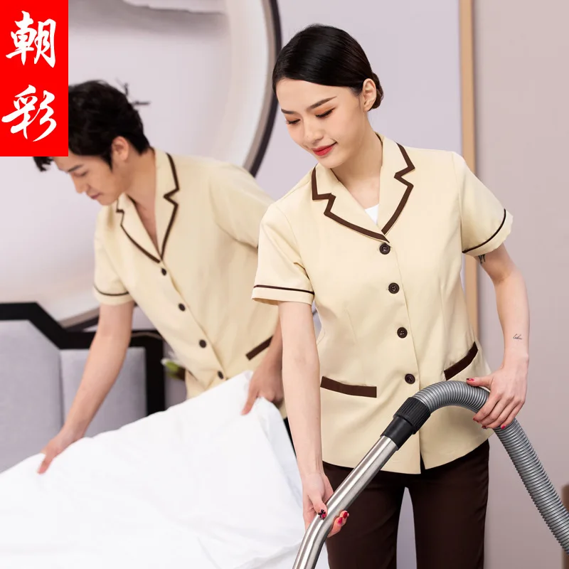 

Cleaning Service Uniform Short Sleeve Hotel Hotel Room Attendant Clothing Property Floor Cleaner Cleaning Work Clothes Summer We