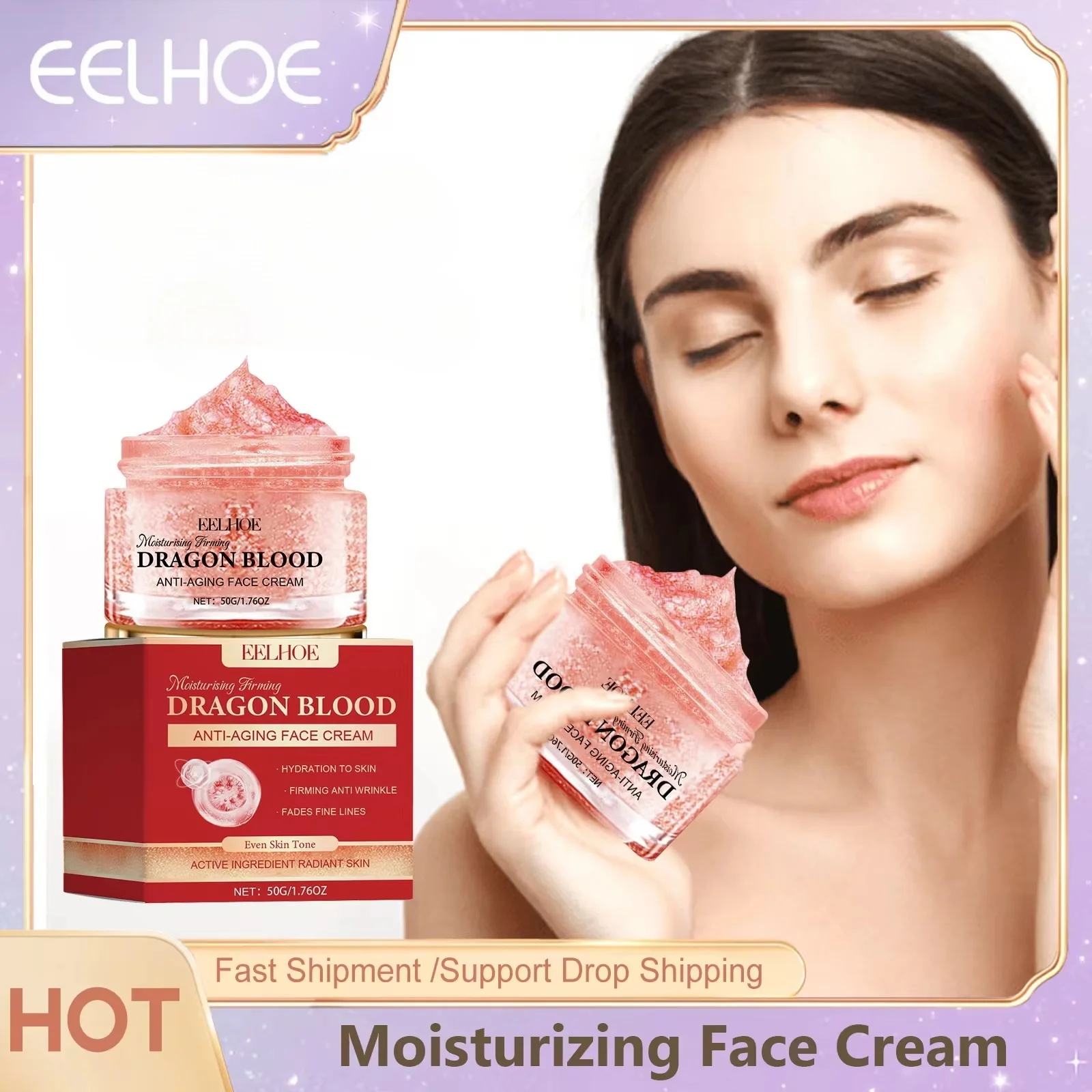 Dragon Blood Face Cream Moisturizing Pores Shrinking Anti Aging Wrinkles Fine Line Remove Whitening Skin Facial Nourishing Cream