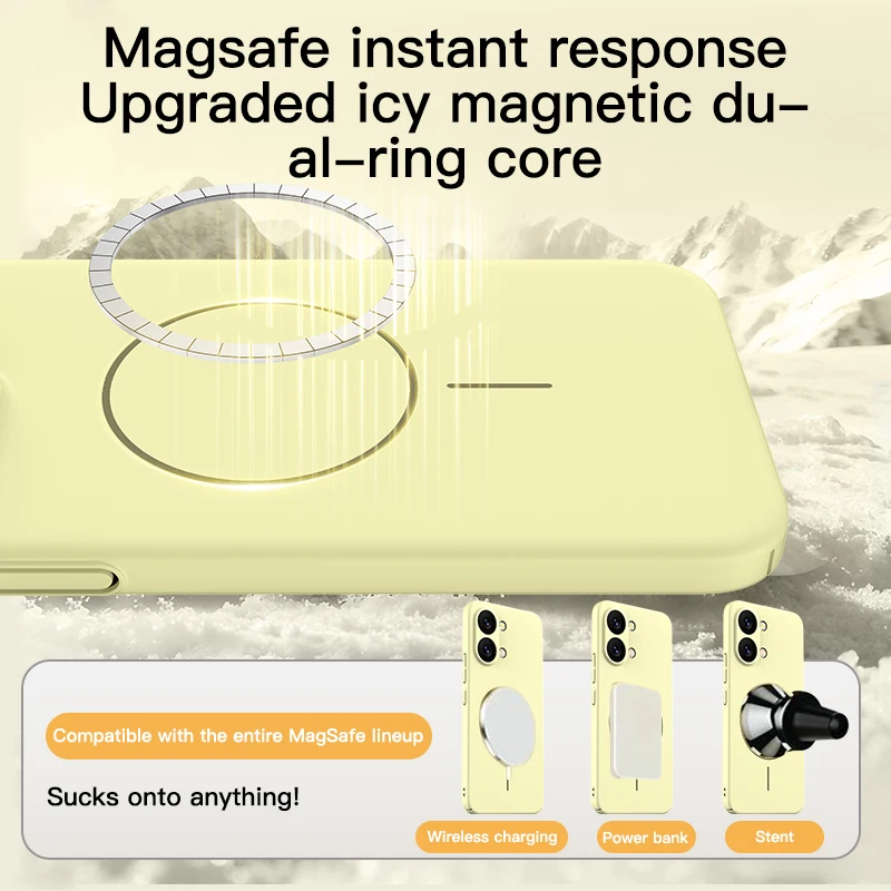 Premium Skin Feel Matte Silicone For Magsafe Phone Case For Xiaomi POCO X8 Pro Max Wireless Charging Protector Cover Funda Coque view 5