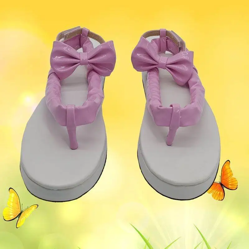 

Обувь для косплея Demon Slayer Kanroji Mitsuri, изготовленные на заказ ботинки для косплея по аниме и играм, изготовленные на заказ из кожаного материала для косплееров, для сцены