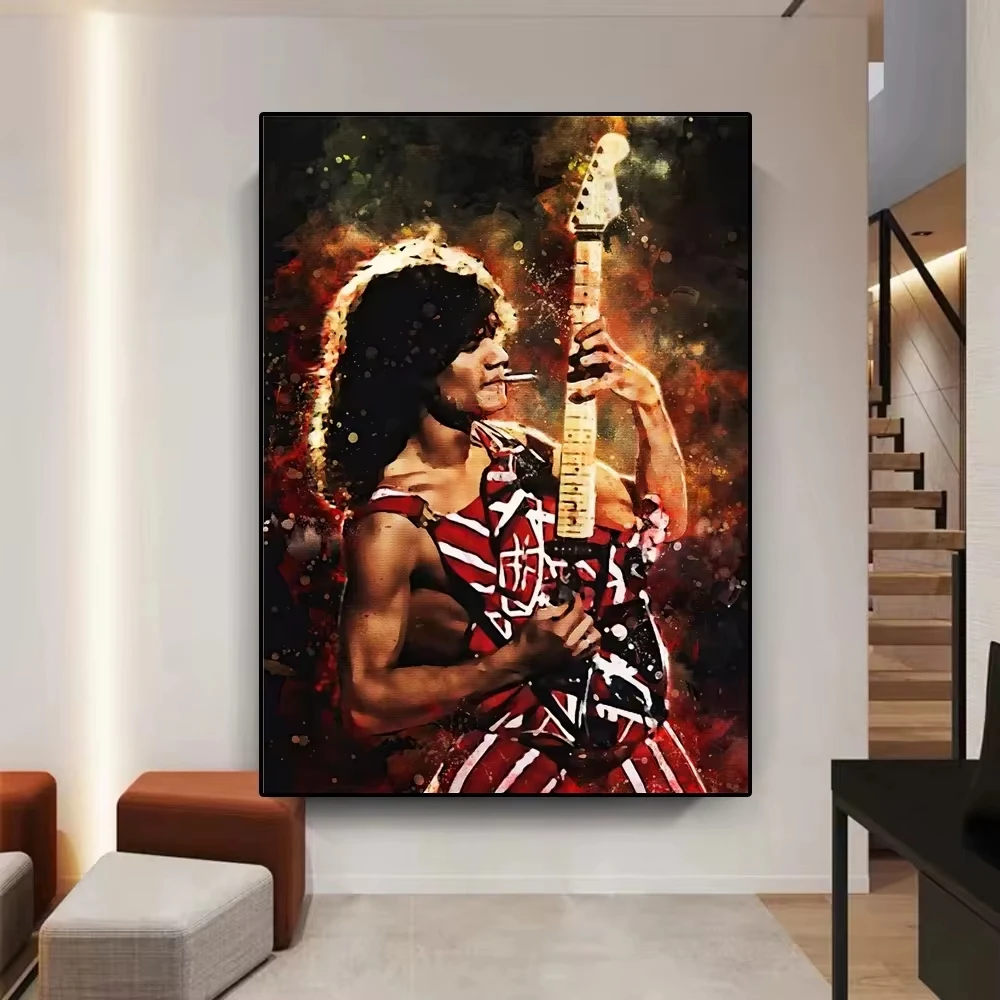 Rock Singer Van Halen Canvas Painting Wall Art Posters Wallpaper Home Decorative Heavy Metal Rock for Living Room Home Decor