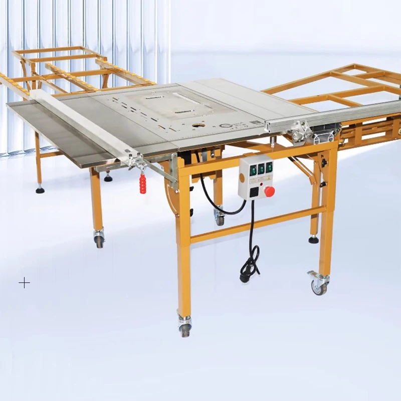 Ensemble complet de culbuteurs de précision pour le travail du bois, scie sous-mère multifonctionnelle sans poussière, rail de guidage pliant de levage