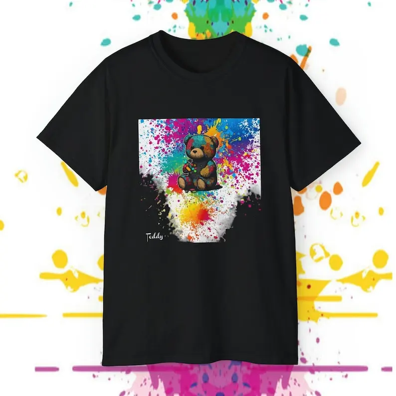 

teddy bear t-shirt teddy bear anime t-shirt children and teenagers unisex t-shirt colorful cartoon design