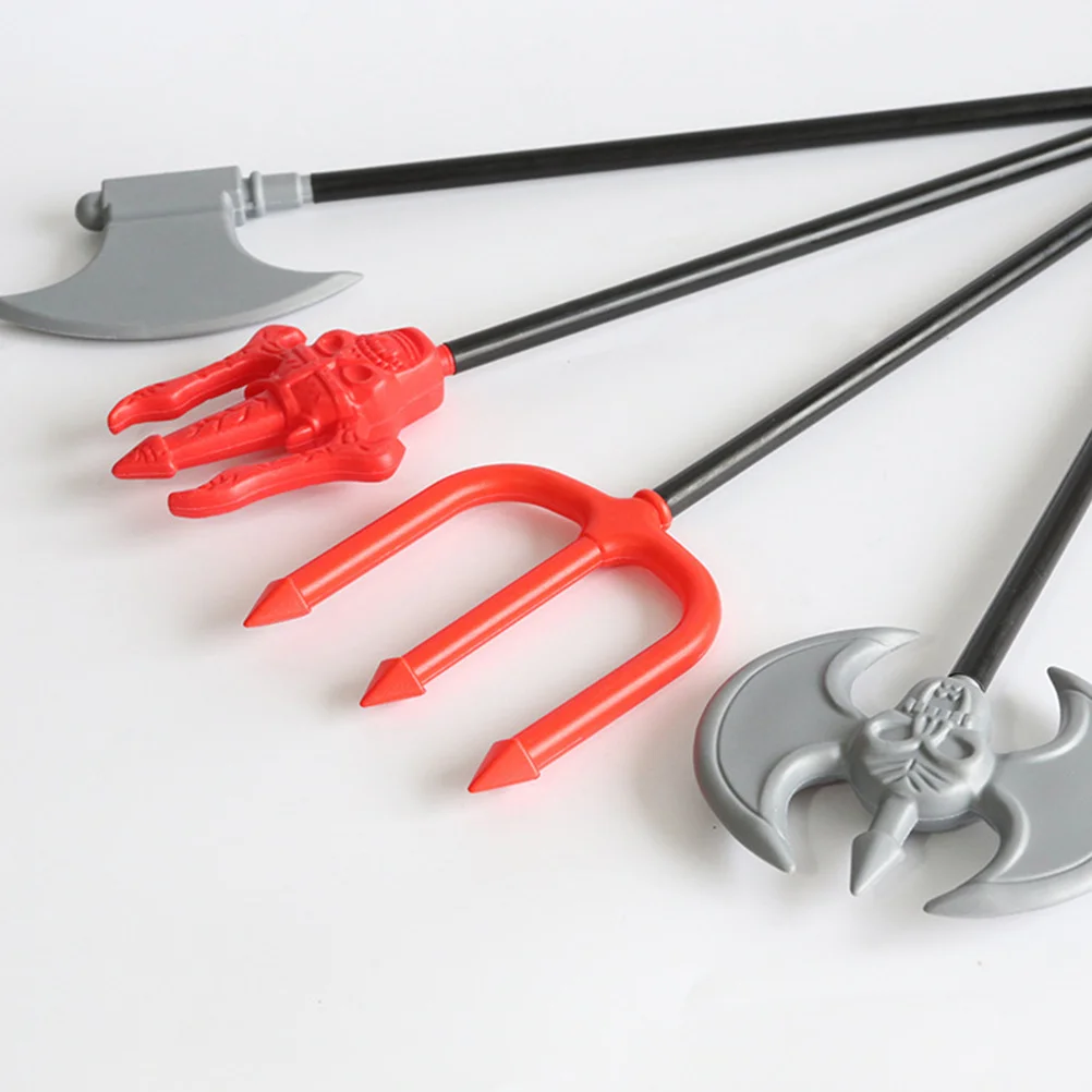 

1Set Plastic Prop Trident Costume Prop Devil for Halloween Stage Performance Scary Devil Costume Accessory
