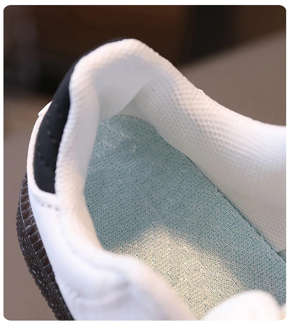 Scarpe sportive di moda per bambini Ergonomia in pelle PU Sneakers per bambini Sneakers per bambini con suola morbida Scarpe da tennis per ragazza da ragazzo